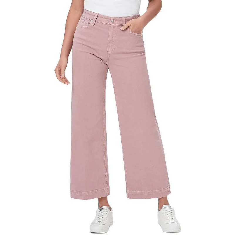 Comfortable Fashion Paige Womens High Rise Cropped Wide Leg Pants