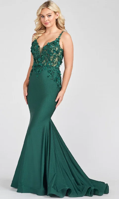 Cozy Fit Wear Ellie Wilde EW122041 - Floral Detailed Prom Gown