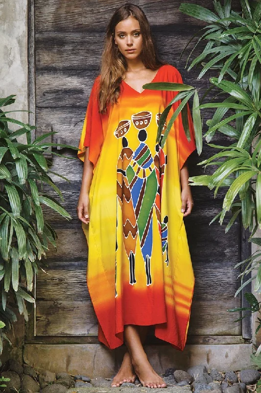 Soft Textures SHU-SHI Women's Long Kaftan Beach Maxi Dress - Casual Plus Size Cover Up