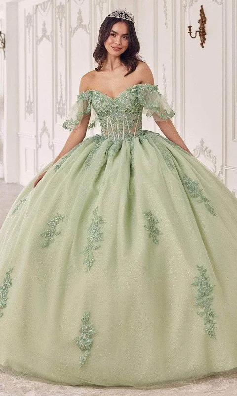 Comfortable Jackets Ladivine 15725 - Applique Detailed Ballgown