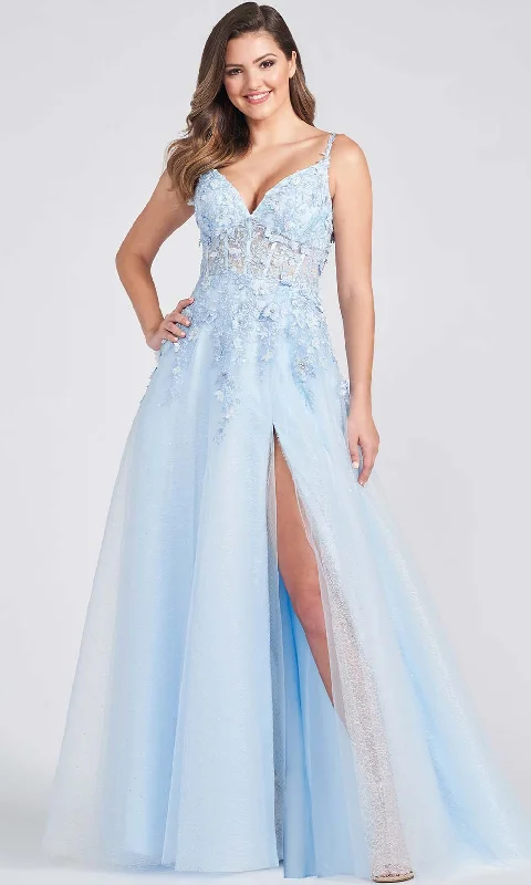 Cozy Dress Ellie Wilde EW122057 - V-Neck Corset Prom Dress