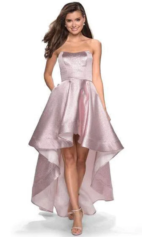 Cozy Fashion La Femme - Sweetheart High Low Dress 27783SC - 1 pc Pink In Size 0 Available Cozy Fashion La Femme - Sweetheart High Low Dress 27783SC - 1 pc Pink In Size 0 Available