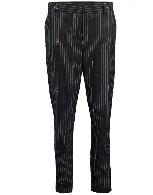 Easygoing Fashion Embroided Gianni Versace Pinstripe Trouser