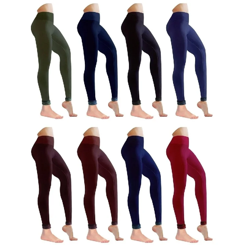 Cozy Lounge Wear 3Pack Womens Faux Lined Leggings Ultra Soft Cozy Winter Wear Size Options Available