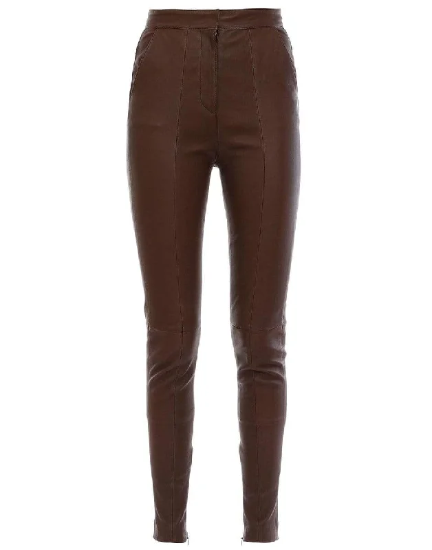 Cozy Dress High Waist Stretch Leather Pants