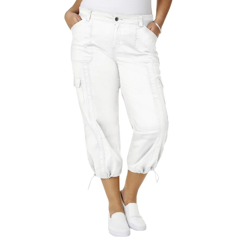 Comfy Pants Style & Co. Womens Plus Cargo Casual Capri Pants