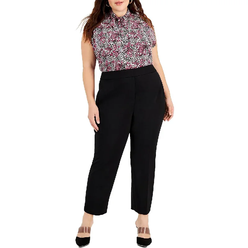 Cozy Pants Bar III Womens Plus Knit Compression Dress Pants