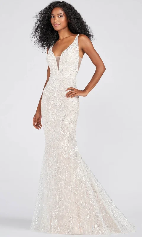 Comfy Pants Ellie Wilde EW122067 - Sleeveless Sequin Prom Gown