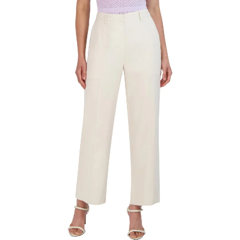 Simple Style BCBGMAXAZRIA Womens Pintuck High Rise Trouser Pants