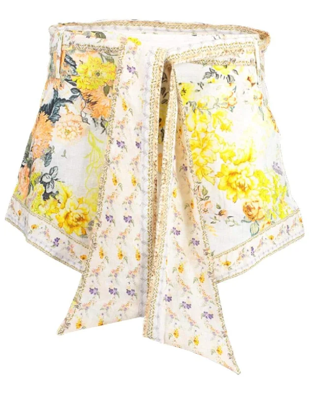 Relaxed Fashion In the Hills of Tuscany Tie Detail Hi Cut Short