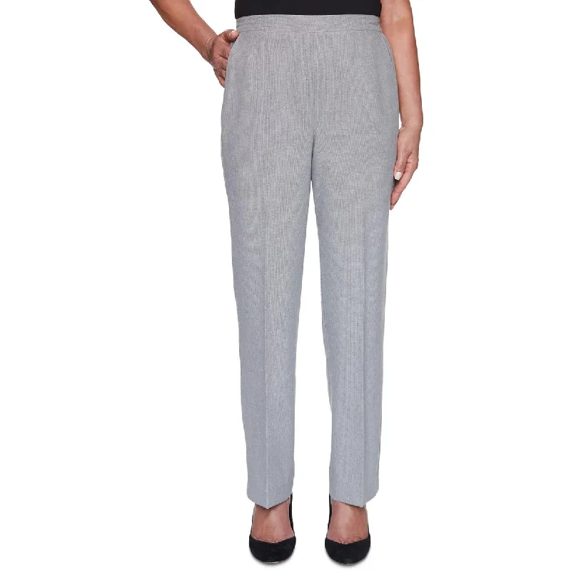 Relaxed Fashion Alfred Dunner Womens Petites Classic Fit High Rise Straight Leg Pants