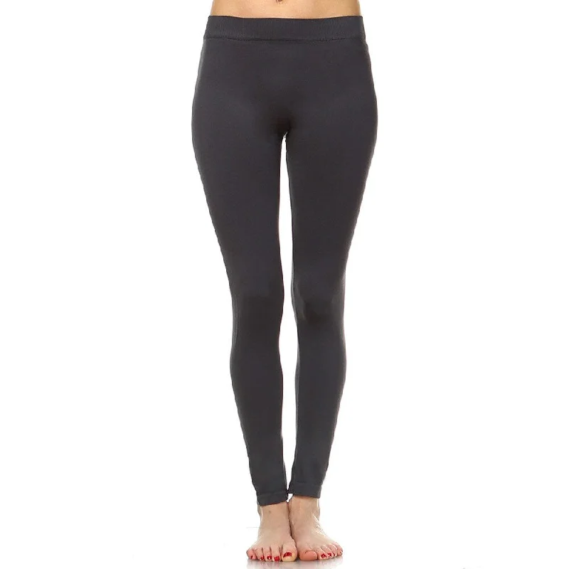 Relaxed Fit Wear White Mark Women's Solid Leggings (Set of 2)