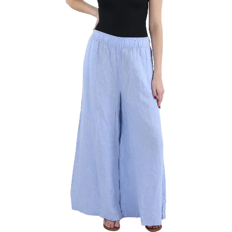 Breezy Style Vineyard Vines Womens Linen High Rise Wide Leg Pants