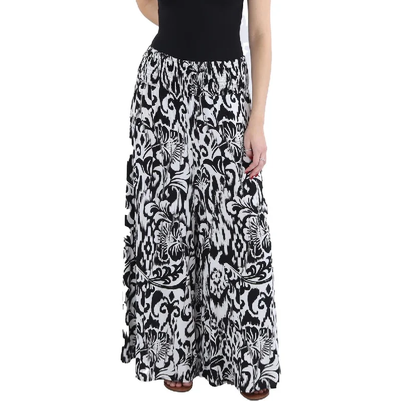 Comfy Layers Sam & Jess Womens   Floral Print Casual Wide Leg Pants
