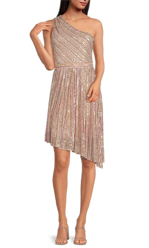 Comfortable Fashion Looks Laundry HV03D59 - Striped Sequin Cocktail Dress