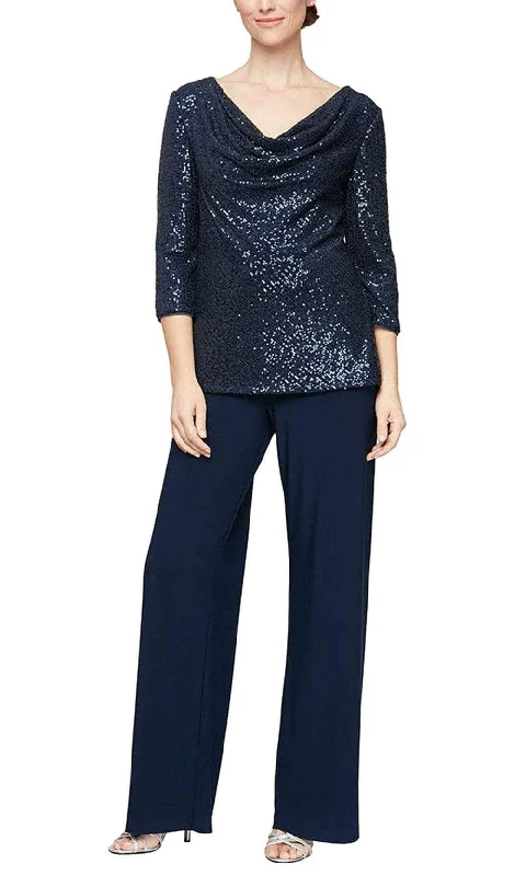 Soft Style Alex Evenings 8196808 - Quarter Sleeve Two-Piece Pantsuit
