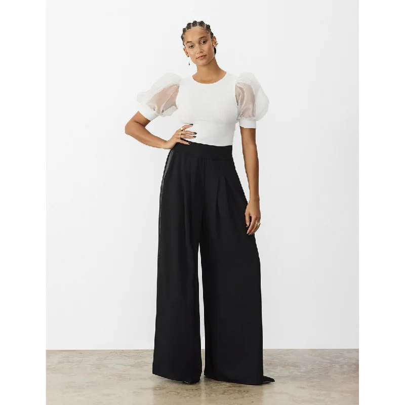 Soft Clothing Gstq Pleated Wide Leg Tux Pant