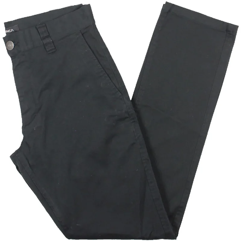 Relaxed Dresses RVCA Womens Mid-Rise Stretch Straight Leg Pants