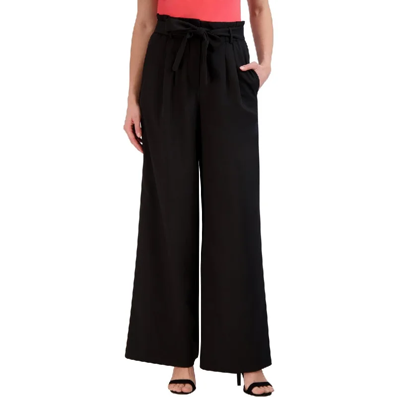 Elegant Dressing BCBGMAXAZRIA Womens High Waist Paperbag Wide Leg Pants