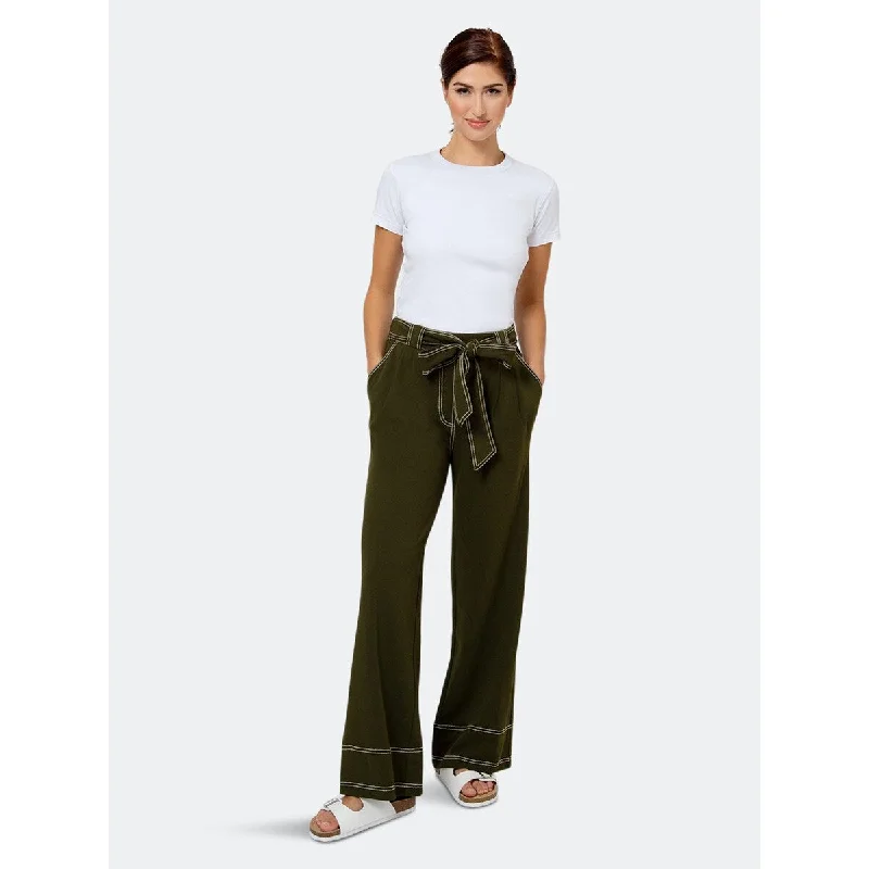 Casual Chic Outfits Leota Women's Aubrey Pants In Solid Kalamata Medium Lord & Taylor Green Size M