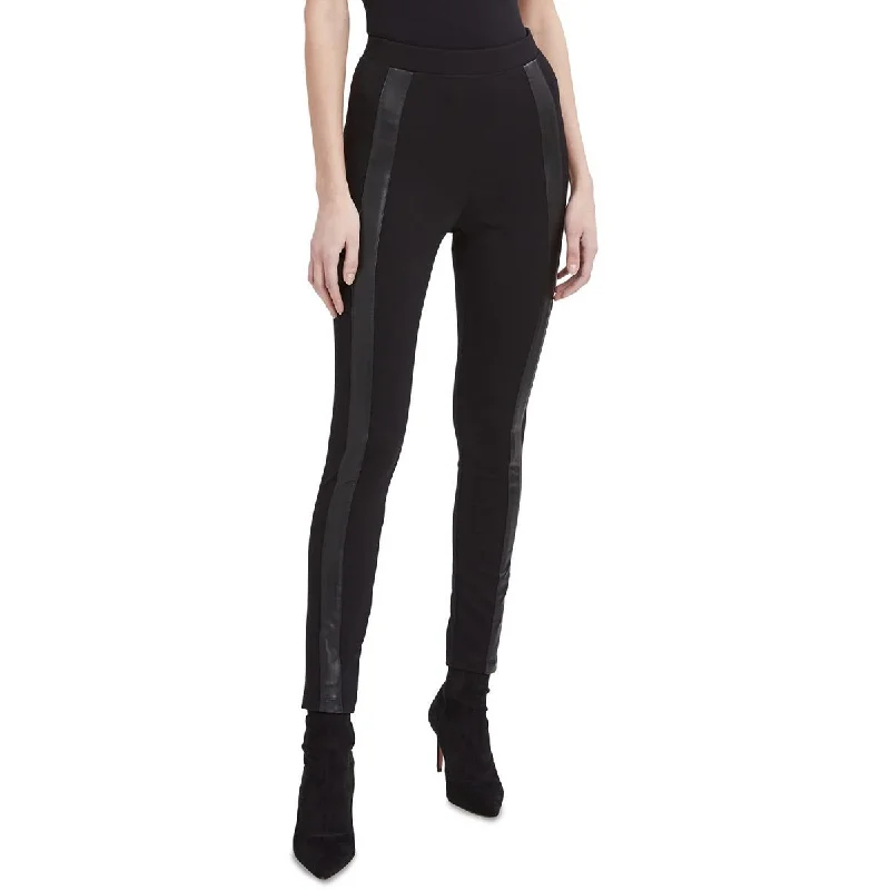 Soft Fabrics BCBGMAXAZRIA Womens Faux Leather High Waist Leggings