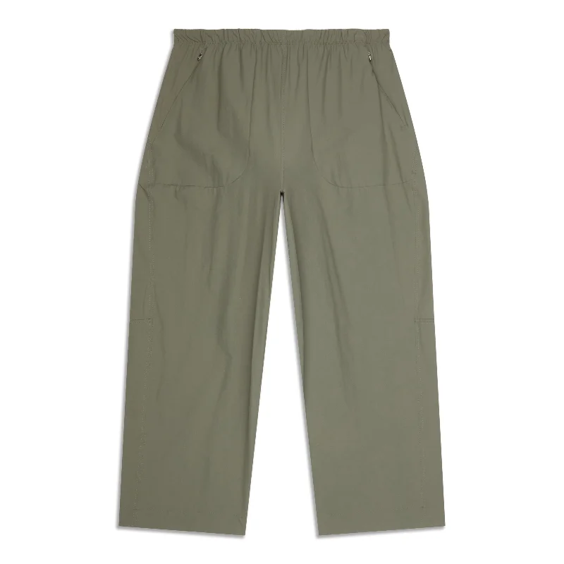 Comfortable Looks Lightweight Mid-Rise Barrel-Leg Cropped Pant - Resale