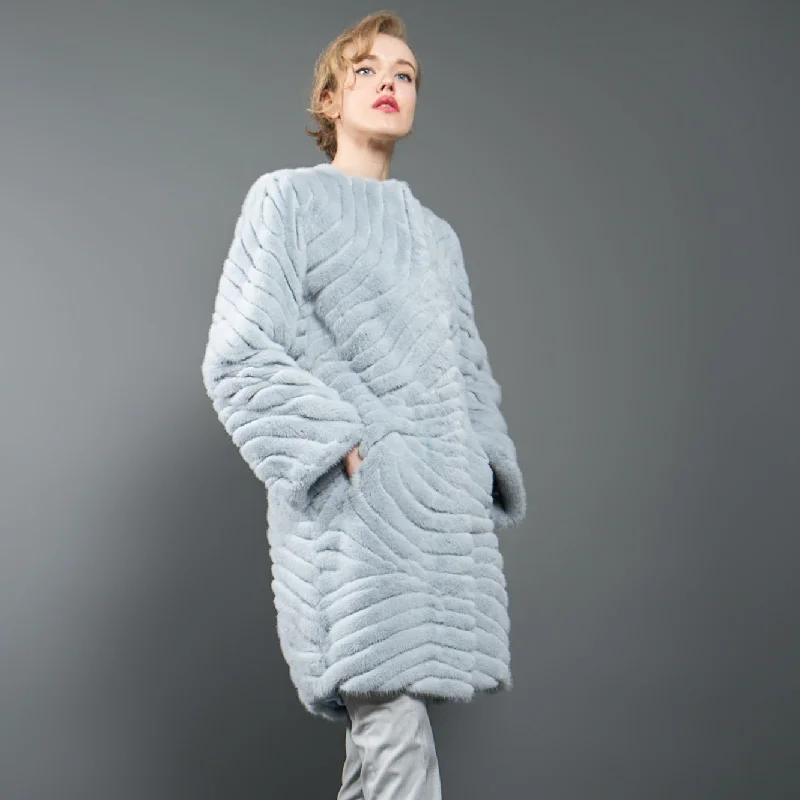 Casual Comfort Mink Fur Coat luxury design