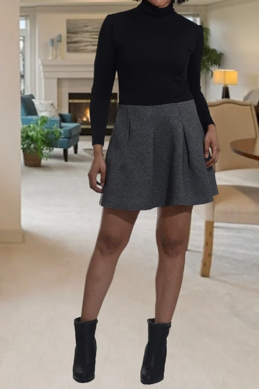 Stylish Wear Dark Grey Stretch Skirt