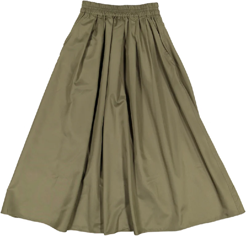 Versatile Outfits 109-BALD SKIRT-Khaki