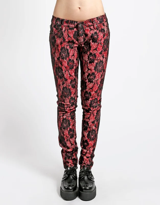 Modern Chic Rose Lace Pants