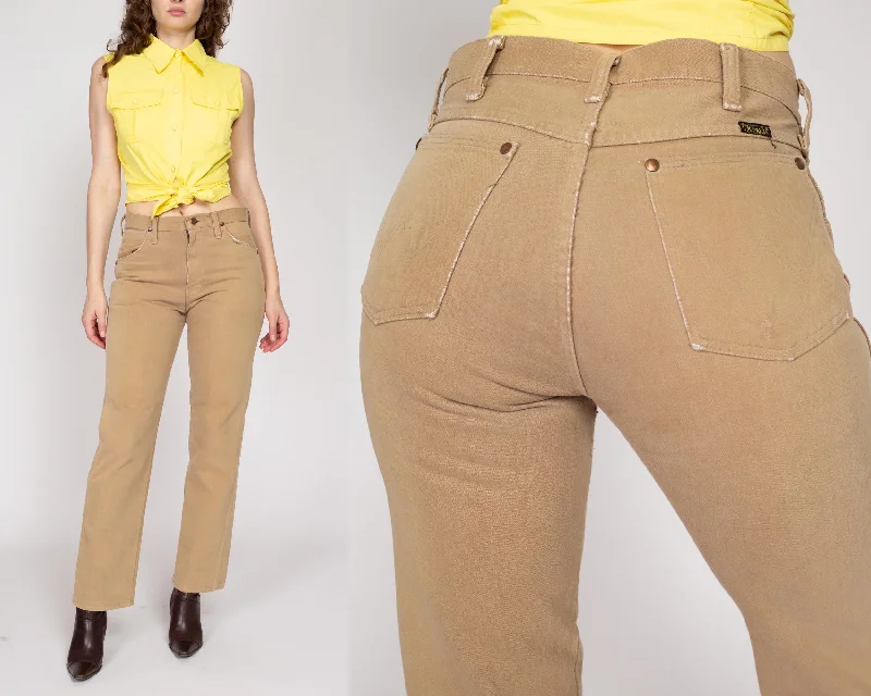 Layered Comfort Small 70s Wrangler Tan Unisex Jeans