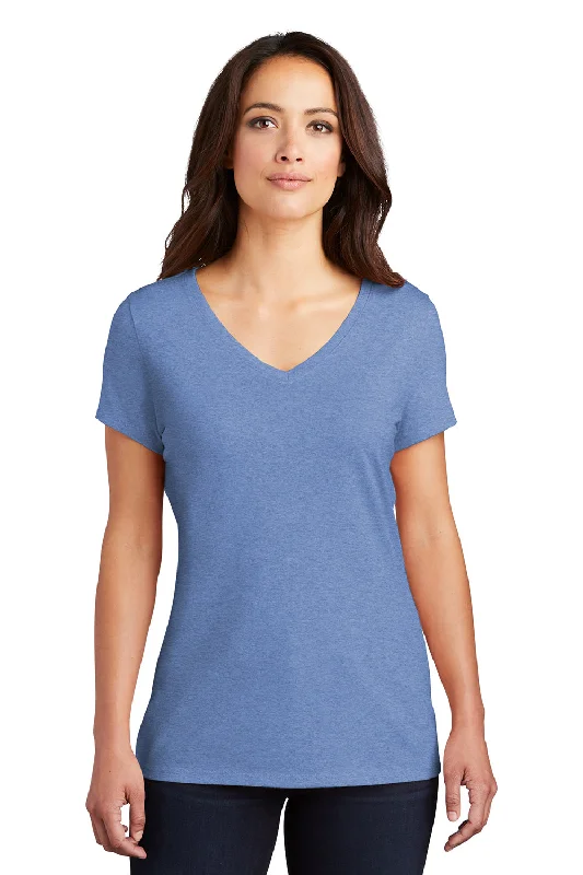 Soft Comfort District Womens Perfect Tri Short Sleeve V-Neck T-Shirt - Maritime Blue Frost Soft Comfort District Womens Perfect Tri Short Sleeve V-Neck T-Shirt - Maritime Blue Frost