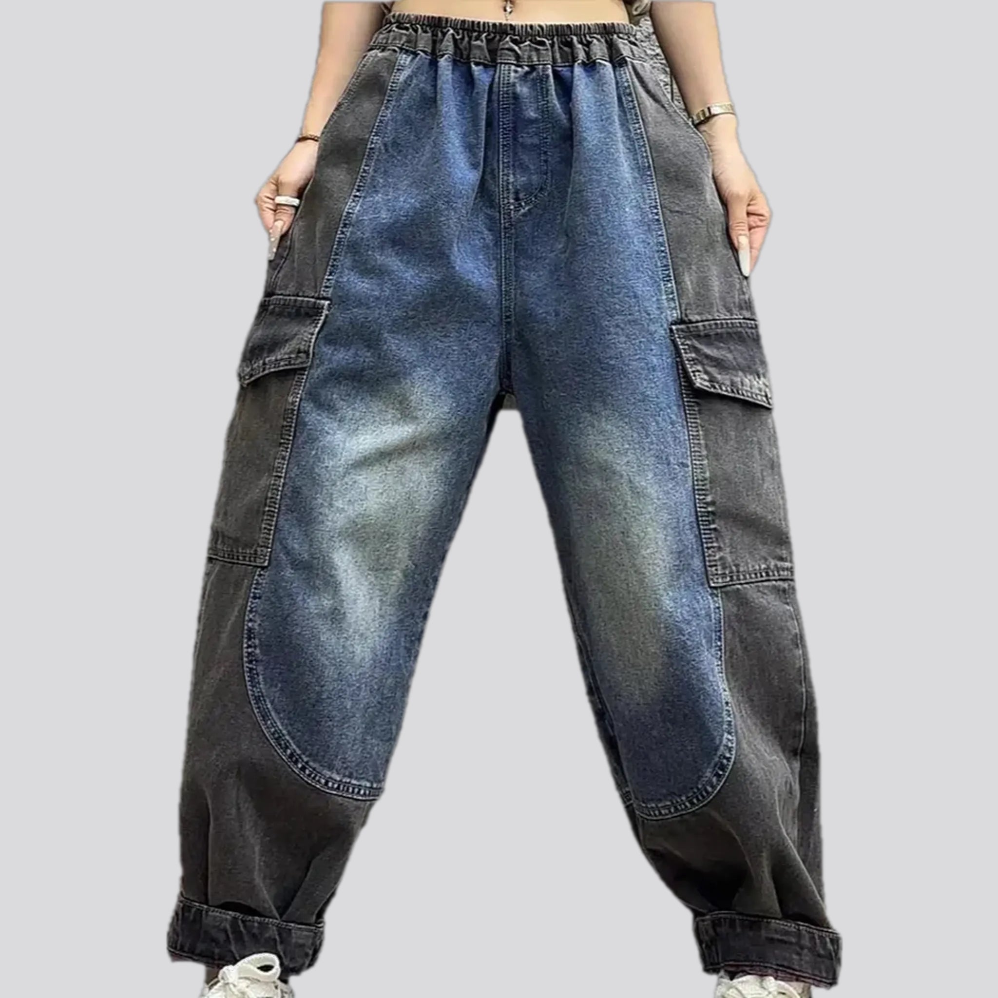 Cozy Outerwear Boho style mid-rise women's jeans joggers