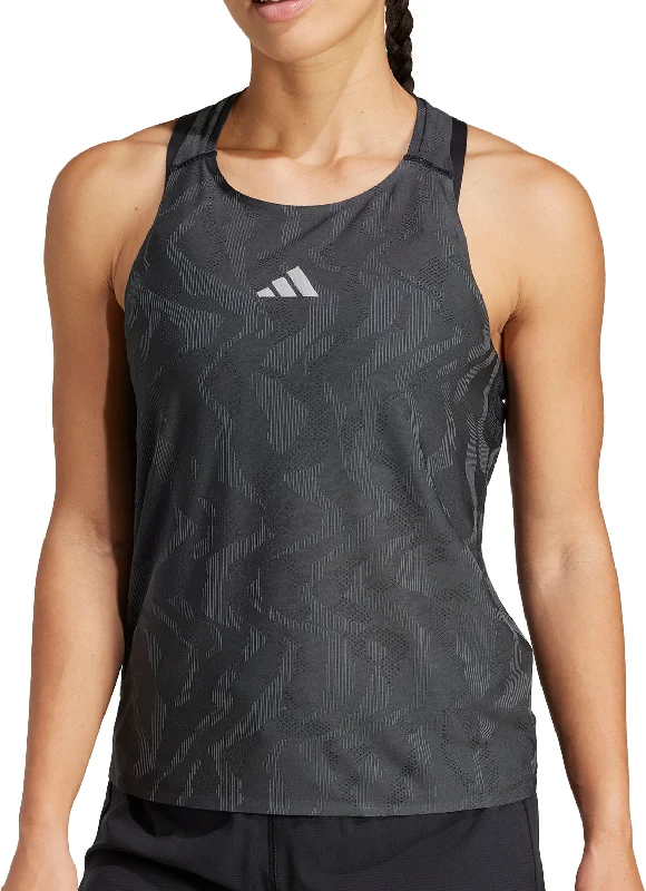 Cozy Fitting adidas Ultimate Engineered ClimaCool+ Womens Running Vest Tank Top - Black