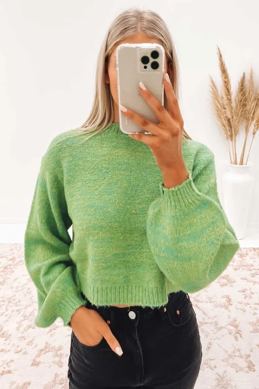 Casual Comfort Montana Knit Sweater Green