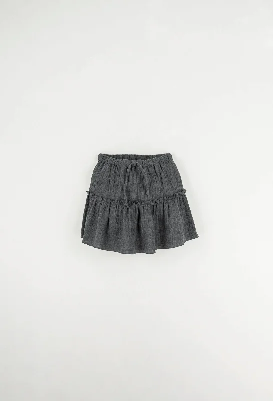 Comfortable Fashion 20.1 DARK GREY SKIRT W/FRILL