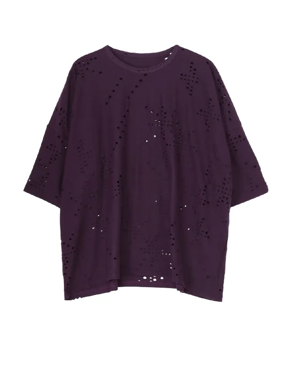 Comfortable Fashion COTTON JERSEY HOLE DESIGN BIG T