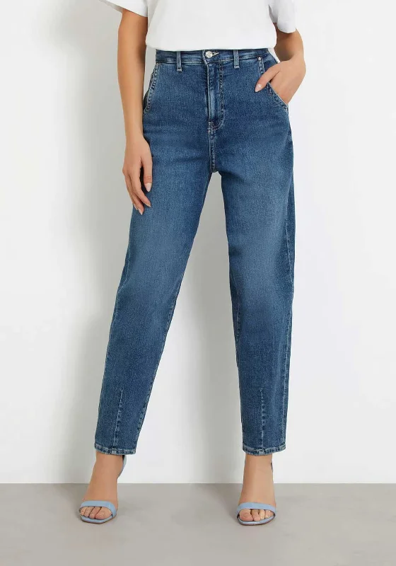 Comfortable Fashion Guess Womens High Rise Andrea Barrel Jeans, Blue