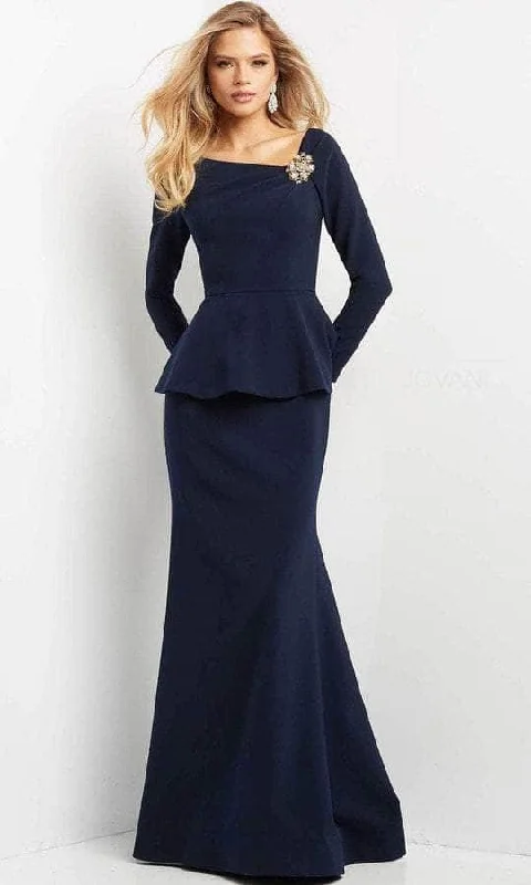 Lounge Chic Jovani - Asymmetric Trumpet Formal Gown 07131SC