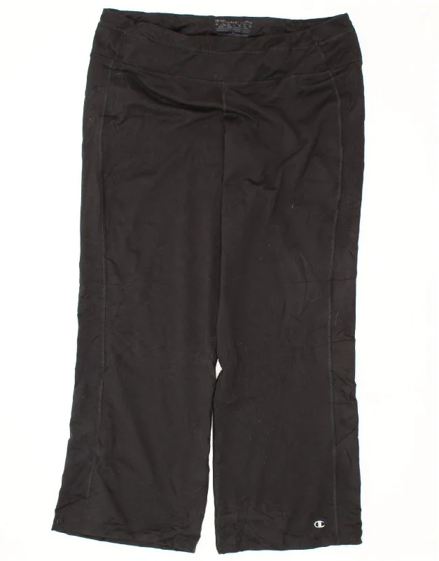 Comfy Dress CHAMPION Womens Tracksuit Trousers UK 20 2XL  Black Polyester