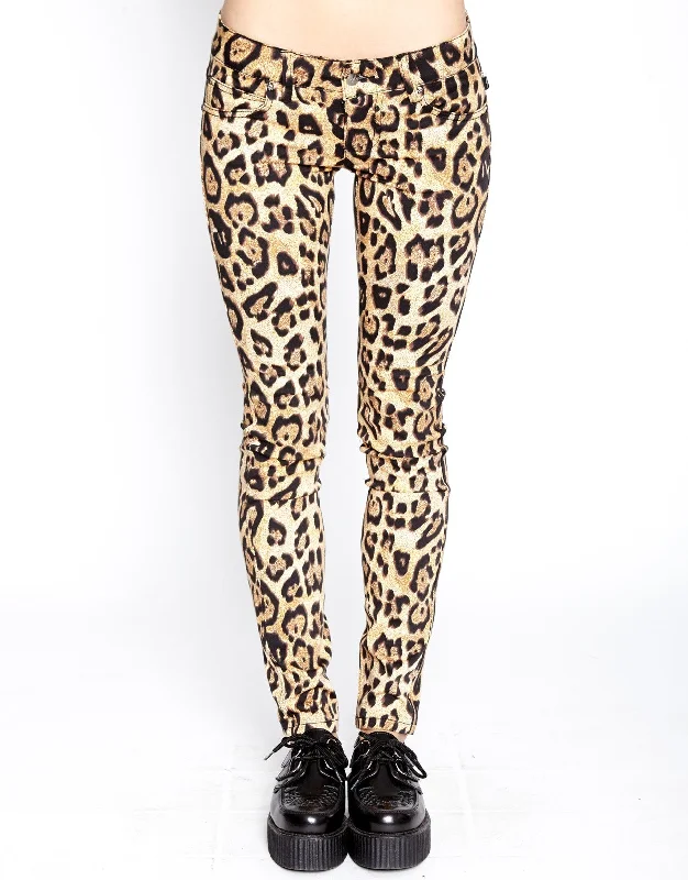 Chic Outfits T Back Jeans Leopard Print