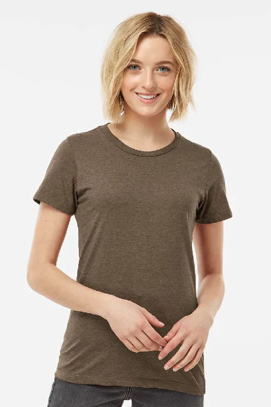 Soft Textures Tultex Womens Premium Short Sleeve Crewneck T-Shirt - Heather Brown - Closeout Soft Textures Tultex Womens Premium Short Sleeve Crewneck T-Shirt - Heather Brown - Closeout