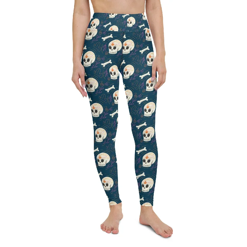 All-Day Wear Women's Skulls Comfortable Strechy Yoga Leggings