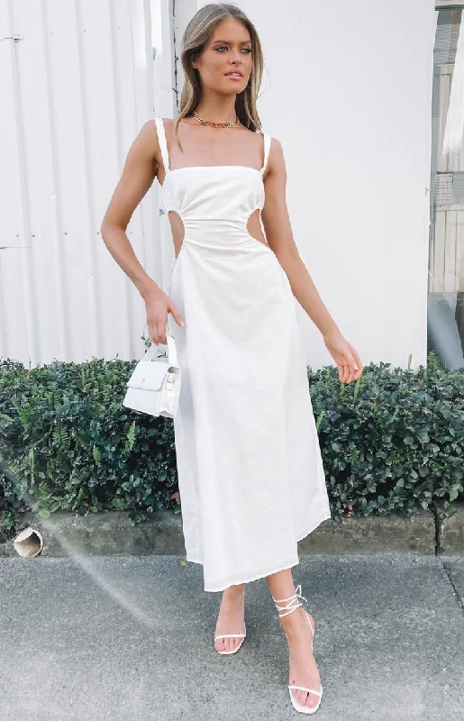 Breezy Comfort Penelope Midi Dress White
