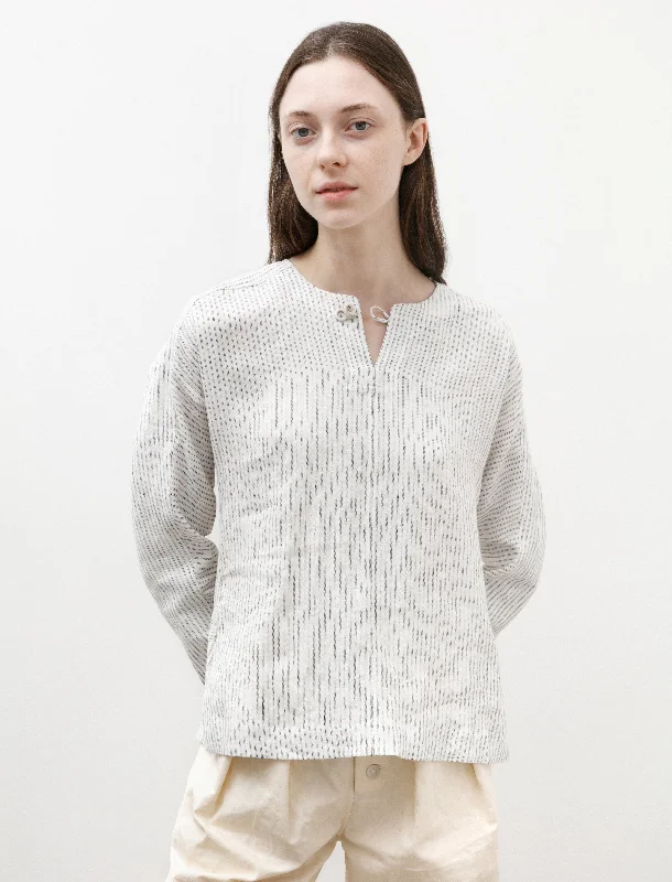 Simple Chic Long Sleeve Top Rail Linen