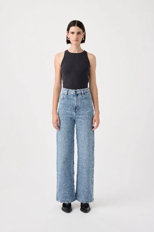 Comfy Chic Ellie High Wide Leg Jean Era Blue