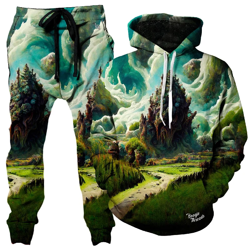 Cozy Outerwear Wandering Smoke Hoodie and Joggers Combo