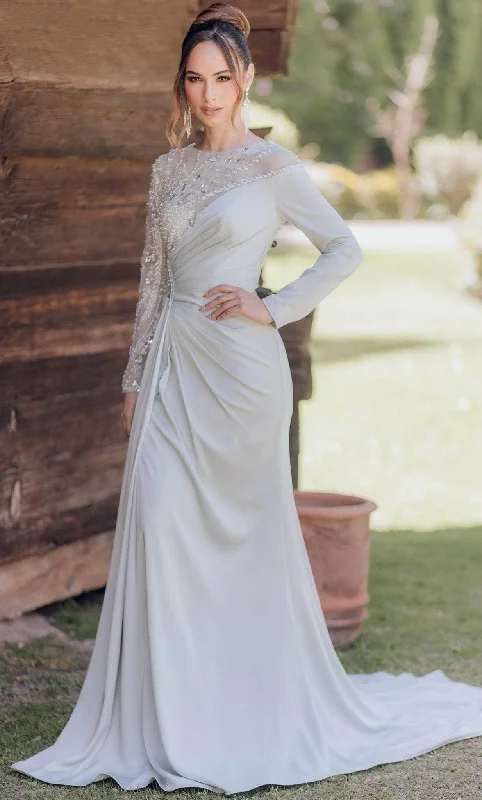 Urban Comfort Terani Couture 232E1335 - Embellished Long Sleeve Evening Dress