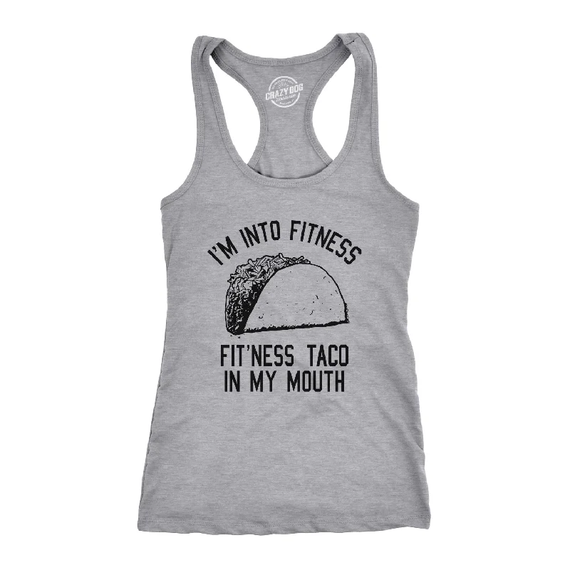 Classic Comfort I'm Into Fitness Fit'ness Taco In My Mouth Women's Tank Top