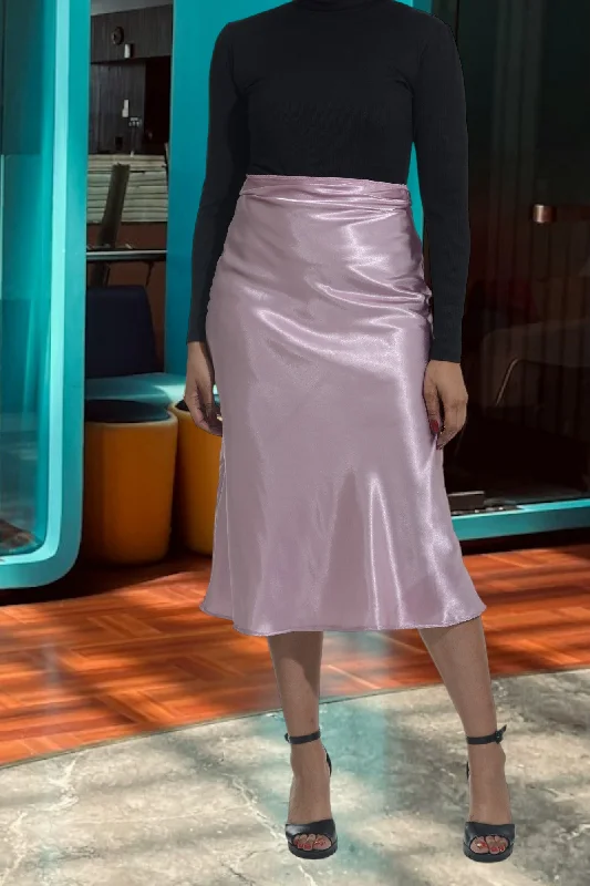 Layered Comfort Ladies Mink Satin Bias Skirt